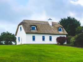 white and brown concrete house