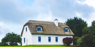 white and brown concrete house