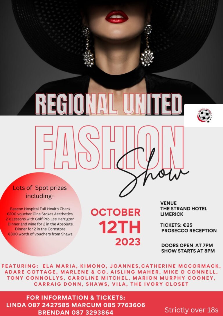 Regional United Fashion Show will celebrate the best of Limerick style, sport and stage 