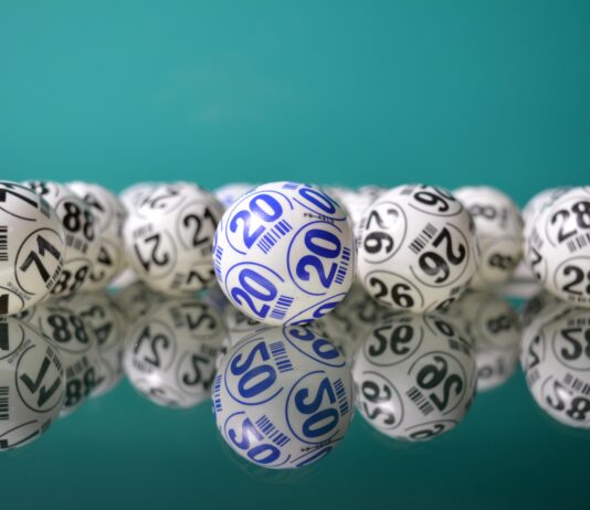 white and blue round ornament