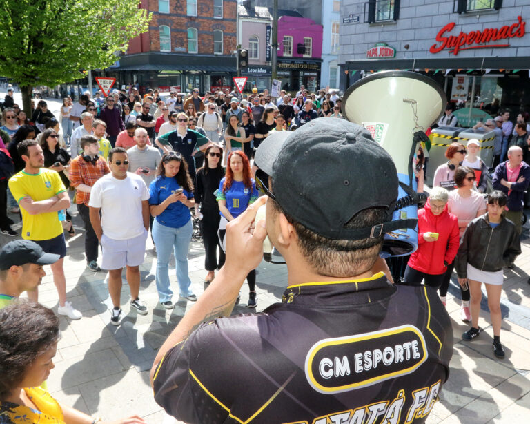200-strong demonstration against recent attacks on Brazilian migrants in Limerick