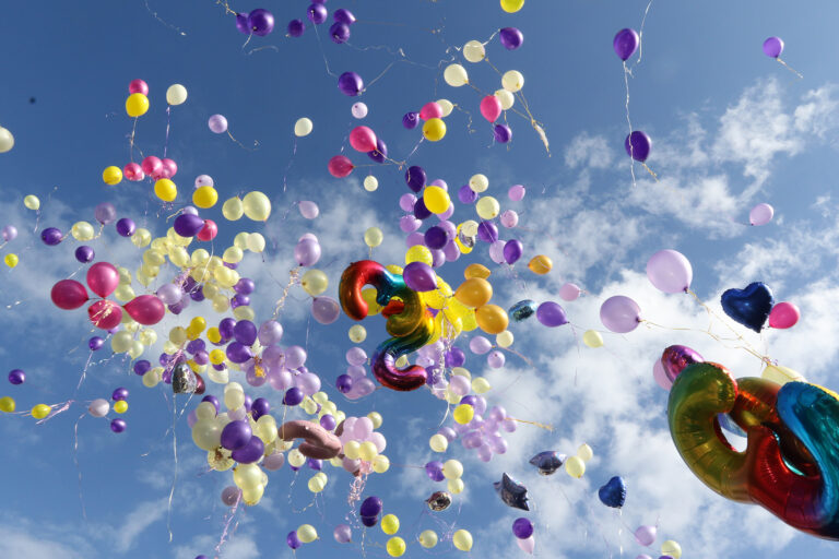 A canopy of balloons float over vigil for Limerick woman killed in dog attack