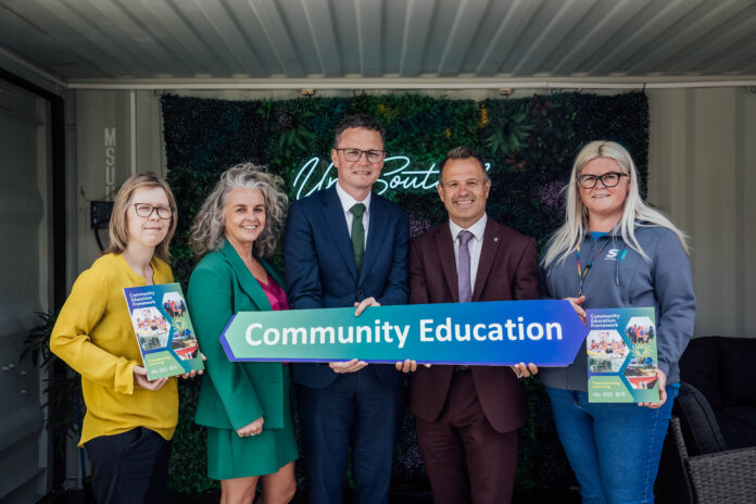 (L-R) Lindsey Liston, Southill, Nessa White, SOLAS, George O'Callaghan, LCETB, Andrew Brownlee, SOLAS, Suzi Cronin, Southill Hub