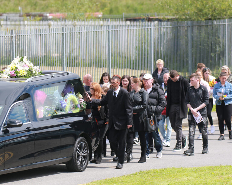 ‘Our family tree is broken’: Sister of woman killed by pet dogs tells funeral her family’s heart is ‘shattered’