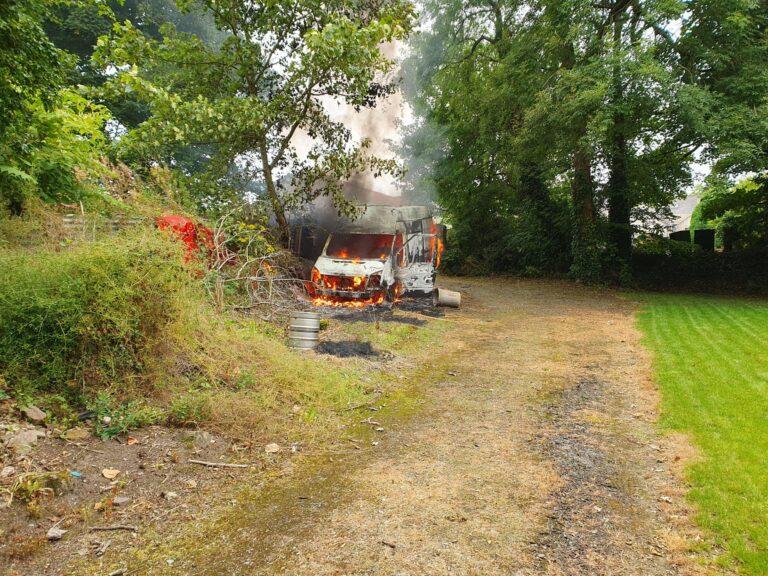 Gardaí investigating as van burnt out in Limerick town