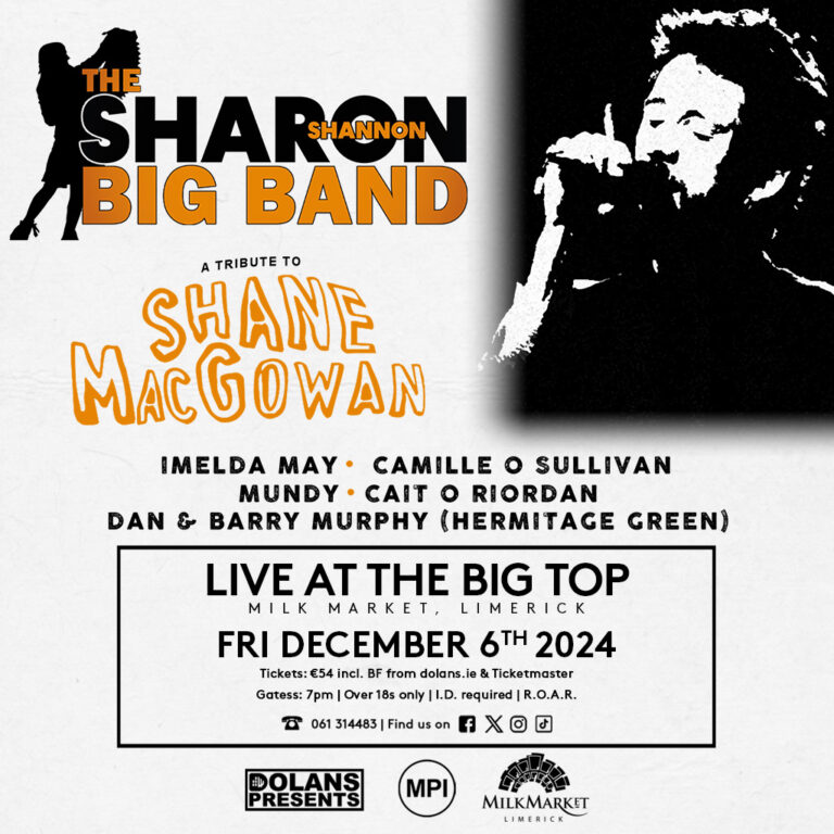 Sharon Shannon Big Band Tribute to Shane MacGowan comes to Limerick with a very special lineup