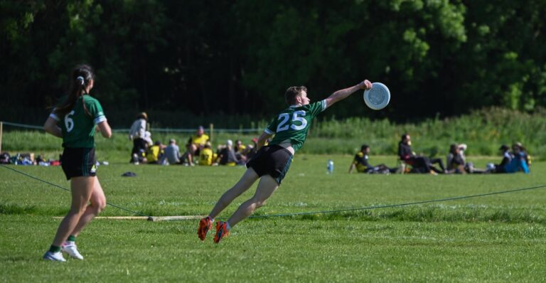 Open invitation to frisbees flying at Magurie’s Field