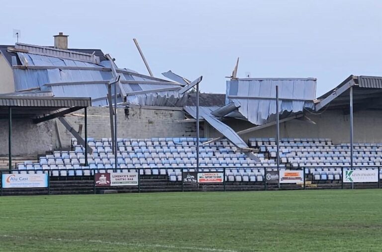 Storm Éowyn rips shelter off GAA ground in Limerick