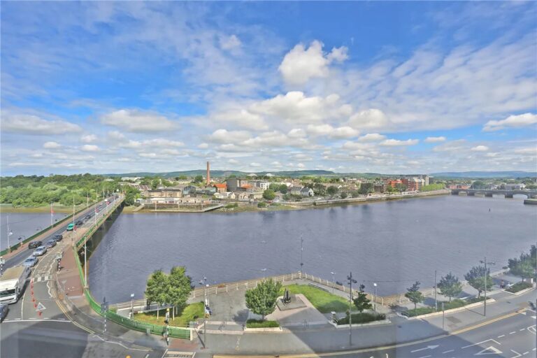 Two-bedroom apartment with panoramic river views in Limerick’s Riverpoint Complex