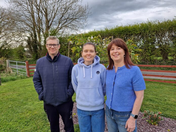 siblings William, Brid Ann and Noreen O'Halloran