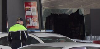 The scene of an arson attack at a Spar shop/Inver filling station, at Old Cork Rd, Limerick, at 3.30am this morning.