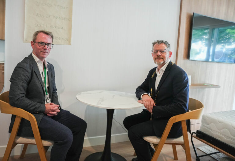 Mayor of Limerick launches modular housing prototypes in Arthur’s Quay Park