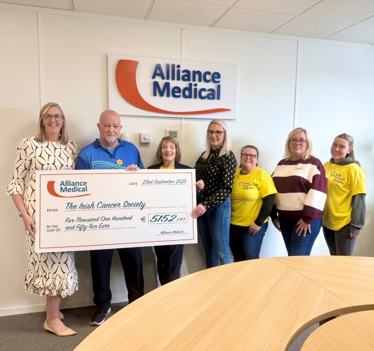 Alliance Medical donates €5,152 to the Irish Cancer Society