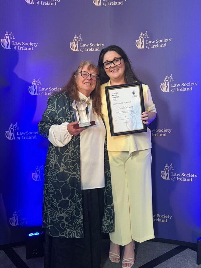 Bernie English and Sarah Coleman Justice Media Awards win 1